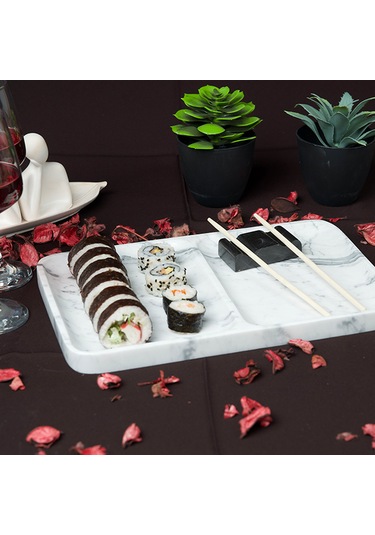 Atarashi Mermer Suşi Tabağı 1 Adet