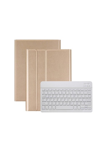 Novahub Su Galaxy Uyumlu Tab A 10.1 2019 Sm-t510 T515 Bluetooth Klavye Kılıfı İçin Altın