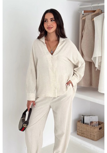 Gömlek Pantolon Takım Beyaz Beyaz