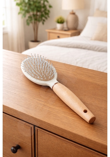 Bambu Saplı Kaynak Tarağı - Oval Tarak - Kürek Saç Açma - Ekstra Kaliteli - Hava Basınçlı - Fırça Saç Tarağı