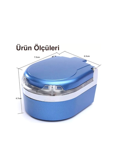 Ally Sd-1201 Led Işıklı Kapaklı Araç Küllük Oto Araba Kül Tablas Siyah