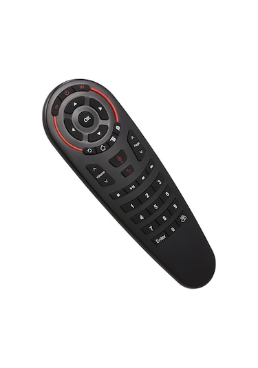 Vkemall 2.4ghz Kablosuz Gyro Kumanda, Ses Kontrol Ve Ir Öğrenme Özelliği, 34 Tuşlu, Android Tv Kutusu/bilgisayar/uyarlanabilir Tv Uyumlu Pil Dahil Değil