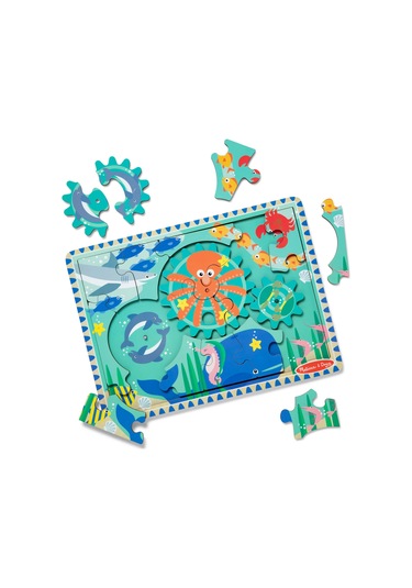 Melissa And Doug Ahşap Dişli Yapboz - Denizaltı 18 Parça