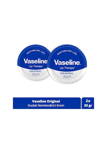 Vaseline Lip Therapy Yumuşatıcı Dudak Kremi Original 2 x 20 G