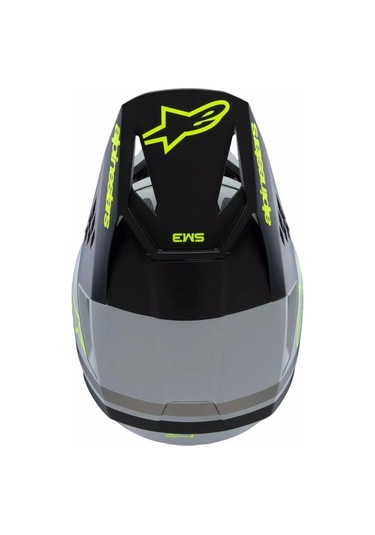 Alpinestars Sm3 Youth Radium Off-road Çocuk Genç Motosiklet Kaskı Gri Siyah Sarı