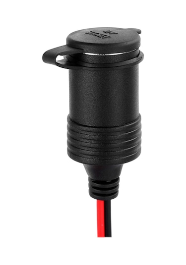 Vkemall Priz Araba Çakmak 12v Çakmak Dişi Fiş Uzatma Soketi Halka Terminal Sigortalı 10a
