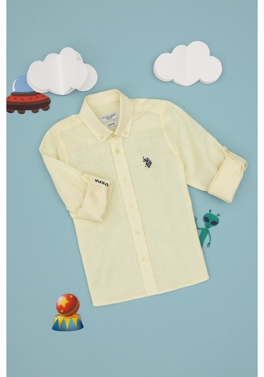 U.s. Polo Assn. Erkek Çocuk Limon Gömlek Basic 50306583-vr035 Lımon