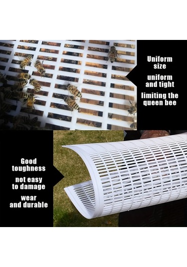 Fochsia Beyaz 2 Adet Plastik Kraliçe Arı Izgarası Kesilebilir Bal Arısı Kaçış Önleyici Çerçeve