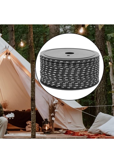 Suntek Kamp Çadırı Halat Gölgelik Barınak Hayatta Siyah Siyah