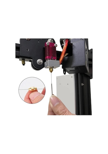 0.4mm Nozül Temizleme İğnesi 10 Adet 3d Yazıcı Nozzle Printer Crelity Ender 3 Ender 3 Pro Ender 3 V2