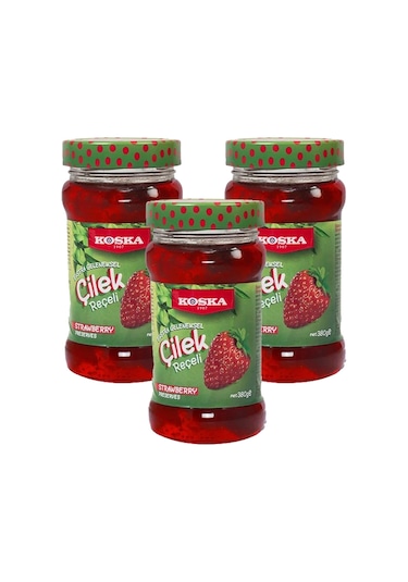 Koska Çilek Reçeli 3 x 380 G