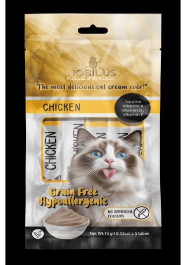 Nobılus Tavuklu Kedi Krema Ödülü 5x15g