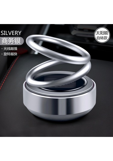 Reedark Araç Parfümü - Güneş Enerjili Döner Çift Halkalı Koku Difüzörü Mavi Elektrokaplama Diğer