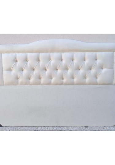 Dk 150'lık Tay Tüyü Krem Kumaş Dolgun Kapitone El Yapımı Çift Kişilik Başlık