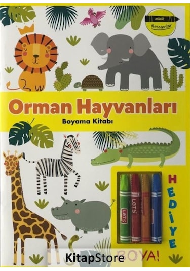 Minik Ressamlar Orman Hayvanları Boyama Kitabı