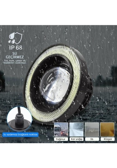 Angel Sis Farı 76mm Beyaz Universal Mercekli Sis