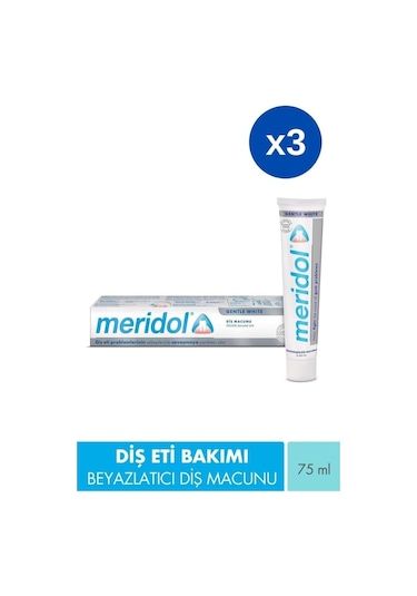 Meridol Gentle White Sanftes Weiss Diş Macunu 75 ML x 3