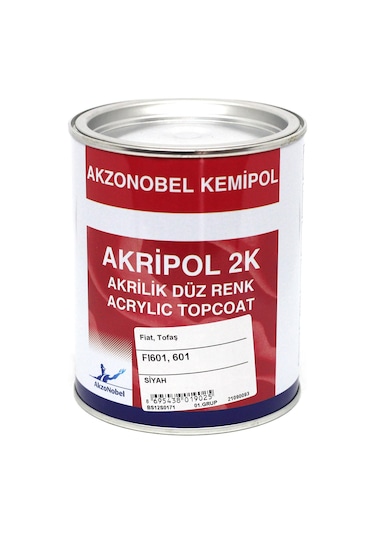 Akzonobel Akripol 2k Düz Renk -siyah-fı601. 601-1 Lt.