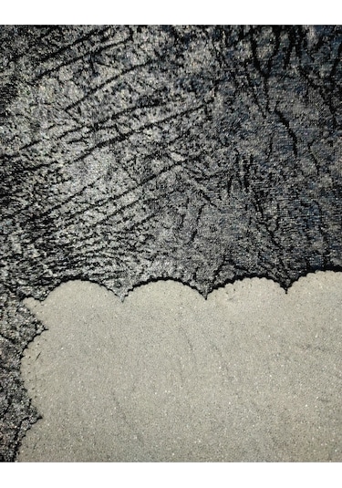 Süngerli Koltuk Çekyat Örtüsü Damar Desenli Parlak Antrasit Gri