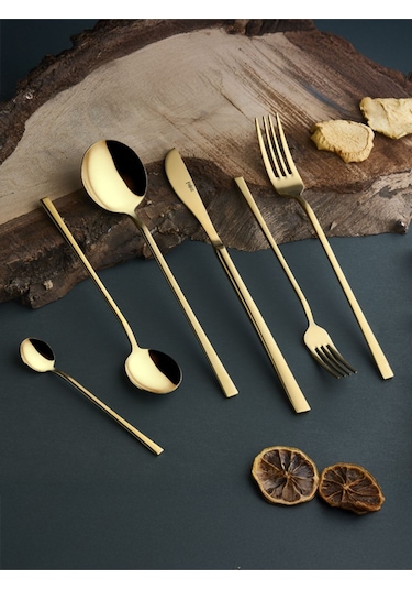 Mosi Gold 36 Parça Çatal Kaşık Bıçak Takımı Gold