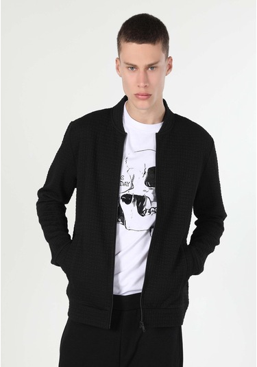 Colins Slim Fit Erkek Siyah Ceket Cl1060261 Q1.v2 Blk Siyah