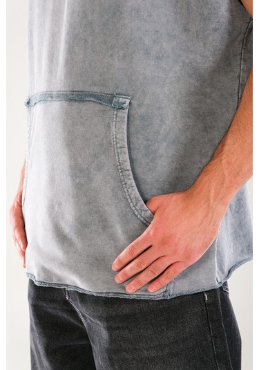 Premium Kapüşonlu Gri Sweat Coc1141 Gri