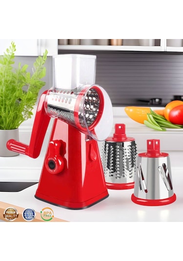 Altron Pratik Paslanmaz Çelik 3 Başlıklı Doğrayıcı Kollu Rende Çe