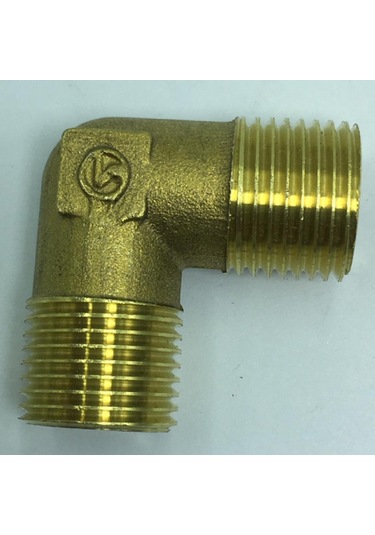 Suntek 1 Adet Çift Dişli Dirsek Pirinç Adaptör Boru