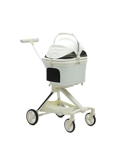 Eurodog Katlanabilir Köpek Arabası Beyaz 66x52x110 Cm