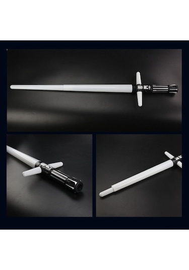 Artfulabode Yedi Sahne Renkli Performans Kılıcı, Işın Fx Flaş Çubuğu Ve Çekilebilir Çarmıh Aksesuarı 2'si 1 Arada Beyaz