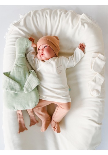 Organik Küçük Ördek 12'li Hastane Çıkış Seti İnternete Özel Ekru