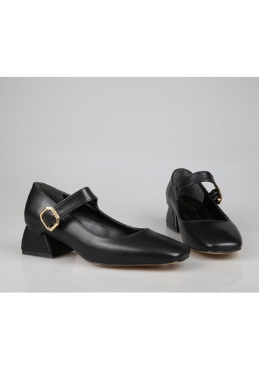 Feles 058-510 Siyah Kadın Topuklu Ayakkabı Siyah