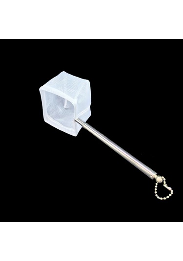 Xindoker Akvaryum Balık Ağı - Paslanmaz Çelik Uzayabilir Küçük Kare Şekilli Beyaz