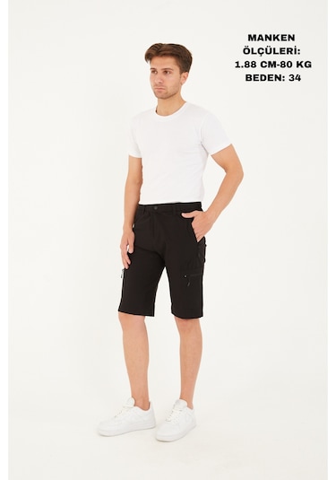 Camp Scoutland Camp715 Outdoor Tactical Su İticili Yazlık Erkek Taktik Şort Siyah