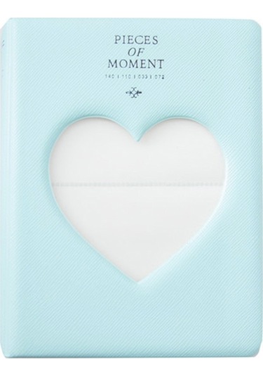 İçi Boş Kalp 64 Cepler Fotoğraf Kitabı Albümü İsim Kartı Tutucu Fujifilm Instax Mini 8 / 7s / 70/25 / 50s / 90 Hafif Nane