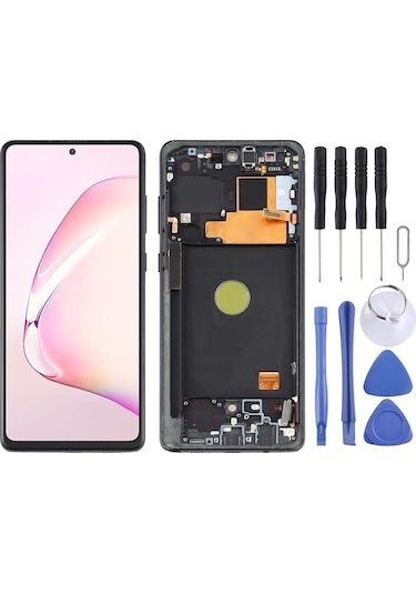 Samsung Uyumlu Galaxy Note 10 Lite Oled Lcd Ekran Dokunmatik Full Çıtalı Oled Siyah