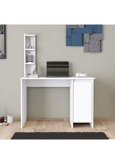 Umg Mobilya Ege Kulpsuz Çalışma Masası, Bilgisayar Masası Beyaz