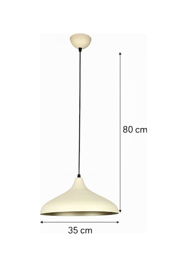 Nil Krem Renk Özel Tasarım Modern Dekoratif Cafe Sarkıt Cafe - Mutfak Tekli Avize Krem