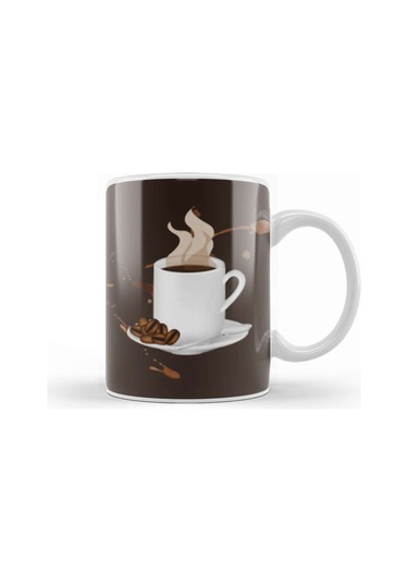 Funny Coffee Drinks Art Lover Gift Quote Vintage Retro Rainbow Style Kupa Bardak Porselen No11802 Karışık