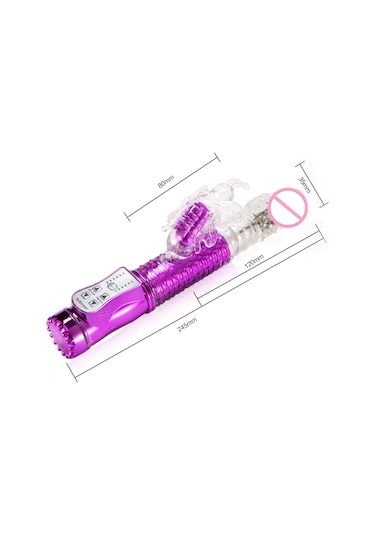 Yunboo Kadınlar İçin 36 Frekanslı Şarjlı Titreşimli Masaj Aleti - Mor Renk Çok Renkli