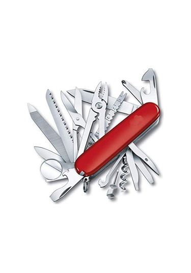 Valkyrie 17 Fonksiyonlu Outdoor İsviçre Kamp Cep Çakısı Gri - Kırmızı