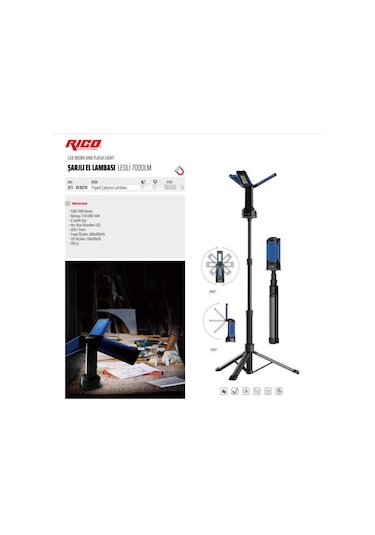 Rico Tripod Çalışma Lambası 013-rc0039 Beyaz