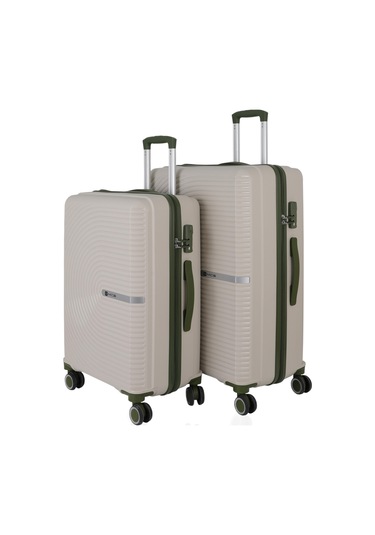 V374 Su Y.üretim Pp Valiz 75 Cm + 65 Cm S24sy1000078-set 11150 Kemik/haki Kemik - Haki