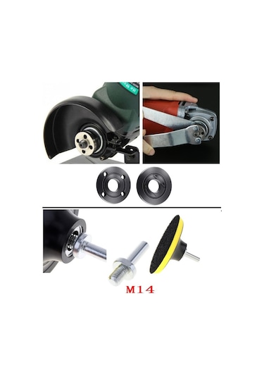 Matkap Disk Adaptörü Spiral Taşlama Somunlu Disk Bağla Montaj Mil