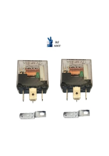 İki Adet Mini Role 12v, 5 Uçlu, 40 A, Far, Korna, Fan, Lpg Role