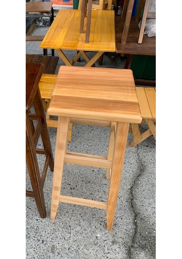 Ahşap Masif Bar Tabure 80 Cm 1.sınıf Gürgen Ağacından Natural