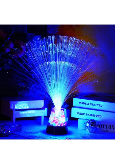 Symbee Usb Işıklı Renkli Fiber Optik Aydınlatma - Ev Dekorasyonu, Hediye, Ofis Ve Yatak Odası Için Parlak Renkler Ve Sıcak Atmosfer Oluşturur Beyaz