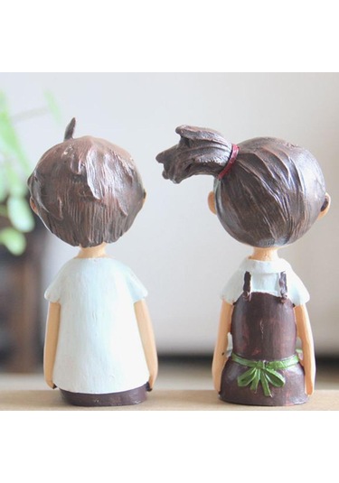 Homyl Reçine Masaüstü Süs Heykeli Çift Ev Ofis Oteller Için Orta