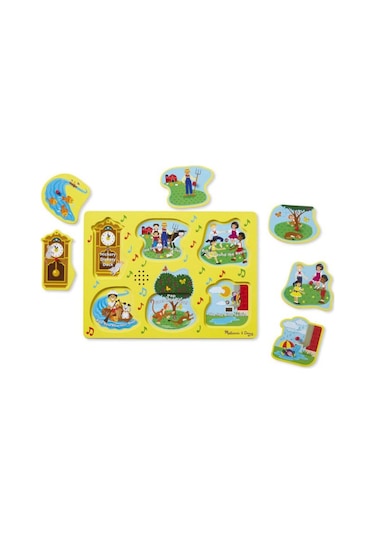 Melissa And Doug Ahşap Sesli Yapboz Ingilizce Çocuk Şarkıları 1