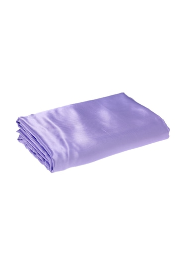 Qingmipy Yumuşak İpek Hissi Veren Polyester Çarşaf - 30cm Derin Cep - Tek Kişilik Açık Mor DiğER